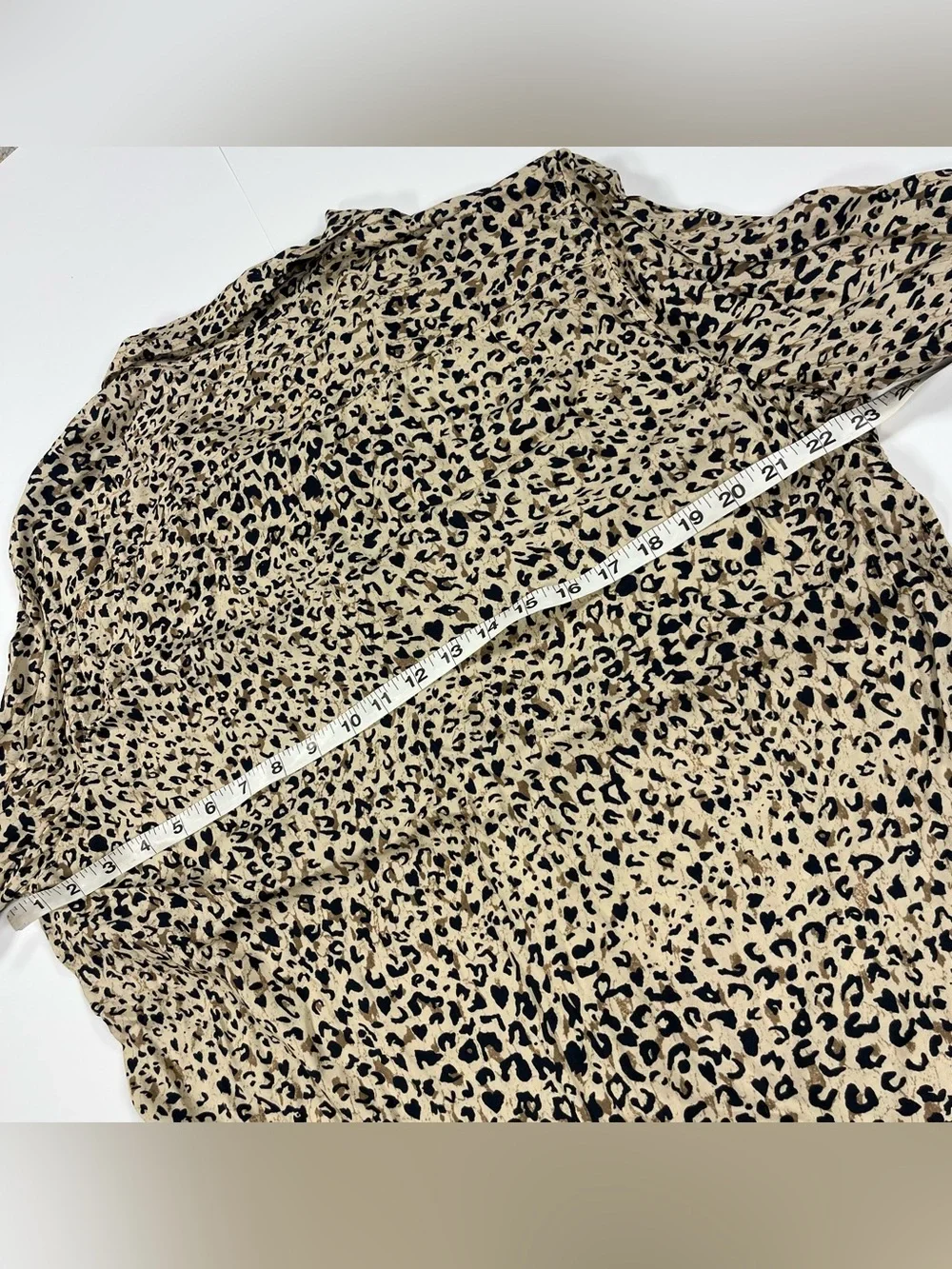 All Saints Leopard Print Button Up Shirt Size Large Relaxed Fit